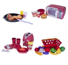 Cozinha Infantil Menino Microondas Air Fryer Cesta Fruta 40P Cozinha Infantil Menino Microondas Air Fryer Cesta Fruta 40P