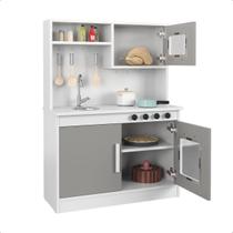 Cozinha Infantil MicroOndas CookTop Forno Prateleira Pia Torneira Brinquedo Presente Criança Branco Rosa Cinza RP Online Cozinha Infantil MicroOndas CookTop Forno Prateleira Pia Torneira Brinquedo Presente Criança Branco Rosa Cinza RP Online