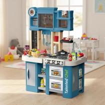 Cozinha Infantil Mini Chef Completa Com Som Vapor 84cm