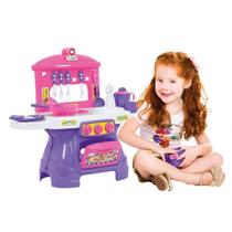 Cozinha Infantil Mini Chef Rosa Com Água Calesita Completa