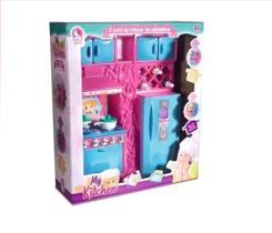 Cozinha infantil my kitchen com geladeira lua de cristal