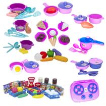 Cozinha Infantil Panelas Fogão Mercado Doceria Legumes 89pç Cozinha Infantil Panelas Fogão Mercado Doceria Legumes 89pç