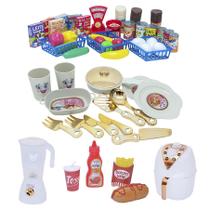 Cozinha Infantil Princesa Menina Branco Mercadinho 51pç Cozinha Infantil Princesa Menina Branco Mercadinho 51pç