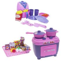 Cozinha Infantil Rosa Brinquedo Fogão Mercadinho Jantar 30pç Cozinha Infantil Rosa Brinquedo Fogão Mercadinho Jantar 30pç