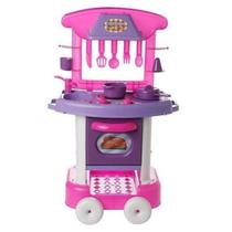 Cozinha Infantil Rosa Forno Fogão E Pia Brinquedos Play Time Meninas Divertida Original Acessorios