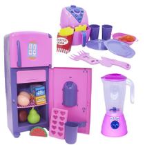 Cozinha Infantil Rosa Menina Brinquedo Jantar Comida 25pç