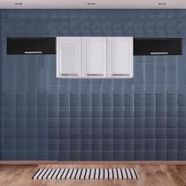 Cozinha Itatiaia Luce Armário Aéreo 5 Portas Branco/Preto