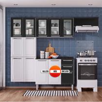 Cozinha Itatiaia Luce Compacta 3 Pecas 5 Vidros Nicho Preto Cozinha Itatiaia Luce Compacta 3 Pecas 5 Vidros Nicho Preto