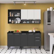 Cozinha Itatiaia Midi Pop Art i3 - 4 Peças - Grafite/Branca Cozinha Itatiaia Midi Pop Art i3 - 4 Peças - Grafite/Branca