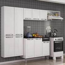 Cozinha Itatiaia Rose em Aço 10 portas com Tampo Cor Branco com Preto