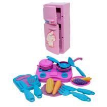 Cozinha Jantar Geladeira Brinquedo Criança Comidinhas 17pç Cozinha Jantar Geladeira Brinquedo Criança Comidinhas 17pç