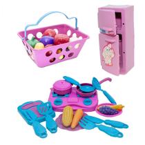 Cozinha Jantar Geladeira Brinquedo Criança Mercadinho 30pç Cozinha Jantar Geladeira Brinquedo Criança Mercadinho 30pç