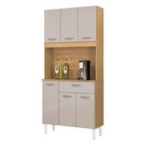 Cozinha Kit Cassia 6 Portas Damasco Off White - Poquema Cozinha Kit Cassia 6 Portas Damasco Off White - Poquema