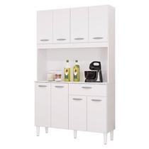 Cozinha Kit Cassia 8 Portas Branco - Poquema Cozinha Kit Cassia 8 Portas Branco - Poquema