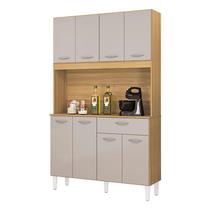 Cozinha Kit Cassia 8 Portas Damasco Off White - Poquema