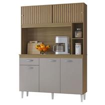 Cozinha Kit Duda 120cm Damasco Ripado Off White- Poquema