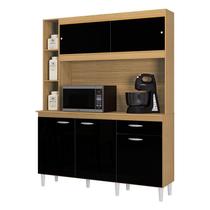 Cozinha Kit Duda 140 cm Damasco Preto Poquema Cozinha Kit Duda 140 cm Damasco Preto Poquema