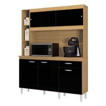 Cozinha Kit Duda 140 cm Damasco Preto Poquema Cozinha Kit Duda 140 cm Damasco Preto Poquema