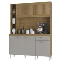Cozinha Kit Duda 140 cm Damasco Ripado Off White- Poquema Cozinha Kit Duda 140 cm Damasco Ripado Off White- Poquema