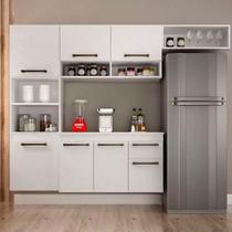 Cozinha Liz Branca 6 Portas 2 Gavetas 1Prateleira Chf Branco