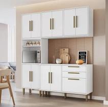 Cozinha Lorena 11 Pts Torre Quente Kaiki Móveis - Branco