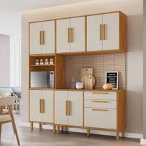 Cozinha Lorena 11 Pts Torre Quente Kaiki Móveis Nature/Off