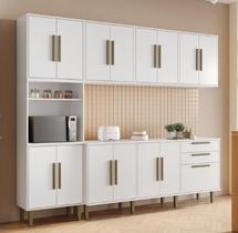 Cozinha Lorena 15 Pts Torre Quente Kaiki Móveis - Branco