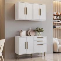 Cozinha Lorena 7 Portas 2 Gavetas Kaiki Móveis Branco