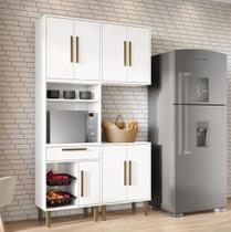 Cozinha Lorena 7 Pts C/ Fruteira Kaiki Móveis - Branco