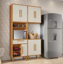 Cozinha Lorena 7 Pts C/ Fruteira Kaiki Móveis - Nature/Off