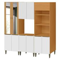 Cozinha Luana 70cm com Paneleiro e Torre Quente Cinamomo Branco - Aramóveis