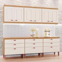 Cozinha Luna Modulada Composta por 06 módulos 100 MDF com Armário Aéreo e Balcões