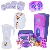 Cozinha Menina Brinquedo Infantil Geladeira 22 Peças Cozinha Menina Brinquedo Infantil Geladeira 22 Peças