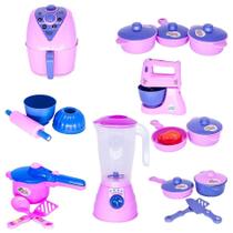 Cozinha Menina Infantil Brinquedo Eletro Jogo Panelinhas 19P Cozinha Menina Infantil Brinquedo Eletro Jogo Panelinhas 19P