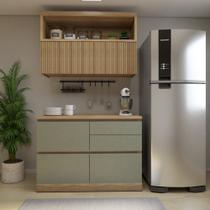Cozinha Millena 2 Peças 120cm 100% Mdf Yescasa Cozinha Millena 2 Peças 120cm 100% Mdf Yescasa