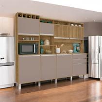 Cozinha Moderna 08 Portas Milano Freijó e Connect