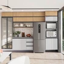 Cozinha Modulada 10 Peças 7 Aéreos 1 Balcão 1 Torre 1 Cristaleira Nara CabeCasa MadeiraOriginals Cozinha Modulada 10 Peças 7 Aéreos 1 Balcão 1 Torre 1 Cristaleira Nara CabeCasa MadeiraOriginals