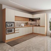 Cozinha Modulada 10 Peças com Armários Balcões Torre Quente e Paneleiro Aroeira Cabecasa Madeirama Cozinha Modulada 10 Peças com Armários Balcões Torre Quente e Paneleiro Aroeira Cabecasa Madeirama