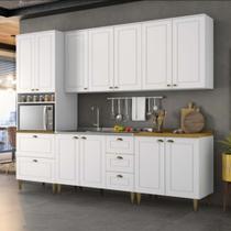 Cozinha Modulada 11 Peças Mdf Branco Nature