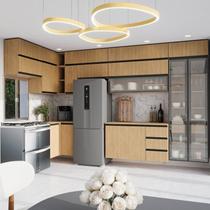 Cozinha Modulada 15 Peças 11 Aéreos 3 Balcões 1 Cristaleira Nara CabeCasa MadeiraOriginals