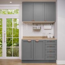 Cozinha Modulada 2 Peças com Balcão e Armário Aéreo Arizona CabeCasa MadeiraMadeira