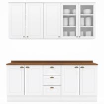 Cozinha Modulada 200cm Ce854 Americana Branco Nature Henn