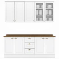 Cozinha Modulada 200cm CE854 Americana Branco Nature Henn