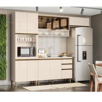 Cozinha Modulada 271,5cm 4 Peças com Torre Quente de 1 Forno 9 Portas 2 Gavetas Connect Henn - Off White Cozinha Modulada 271,5cm 4 Peças com Torre Quente de 1 Forno 9 Portas 2 Gavetas Connect Henn - Off White