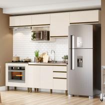 Cozinha Modulada 280cm Apê 7 Portas 2 Gavetas Connect Henn - Off White Cozinha Modulada 280cm Apê 7 Portas 2 Gavetas Connect Henn - Off White