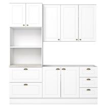 Cozinha Modulada 3 Pecas 192 cm CE759 Americana Branco Calcare Henn Cozinha Modulada 3 Pecas 192 cm CE759 Americana Branco Calcare Henn