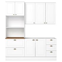 Cozinha Modulada 3 Pecas 192cm CE759 Americana Branco Nature Henn