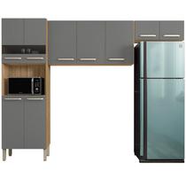 Cozinha Modulada 3 Peças 250cm 2916 Freijo Gris KTP - Kits Paraná