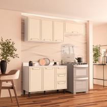 Cozinha Modulada 3 Peças com Tampo Amara Politorno Móveis Cozinha Modulada 3 Peças com Tampo Amara Politorno Móveis
