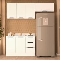 Cozinha Modulada 3 Peças com Tampo e Rodapé Maeena Politorno Cozinha Modulada 3 Peças com Tampo e Rodapé Maeena Politorno